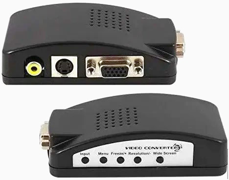 Конвертер Lenkeng RCA/S-Video в VGA 1680x1050 с регулировками яркости, черный