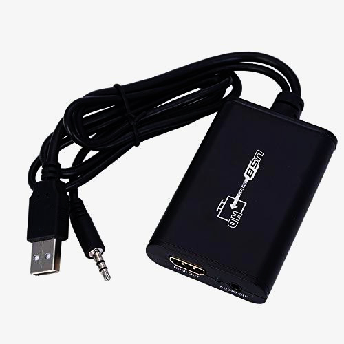 USB 2.0 - HDMI адаптер Lenkeng LKV325, конвертер 1080p, 1 м, для підключення до монітора/телевізора