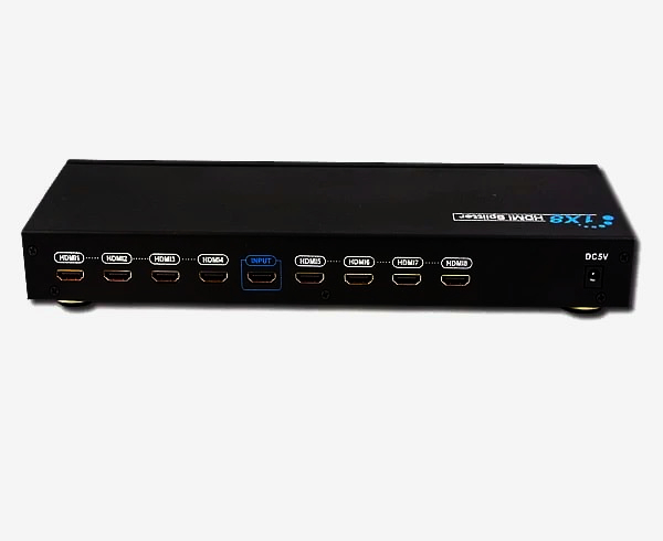 HDMI сплиттер Lenkeng LKV318, 1:8, до 1080P, металлический, блок питания 5В