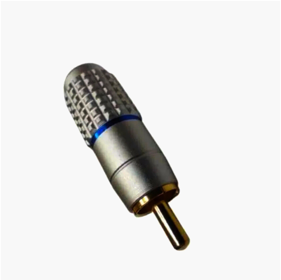 Кабель RCA Avvicon 1м, сріблястий корпус, позолочені контакти для підключення аудіо та відео