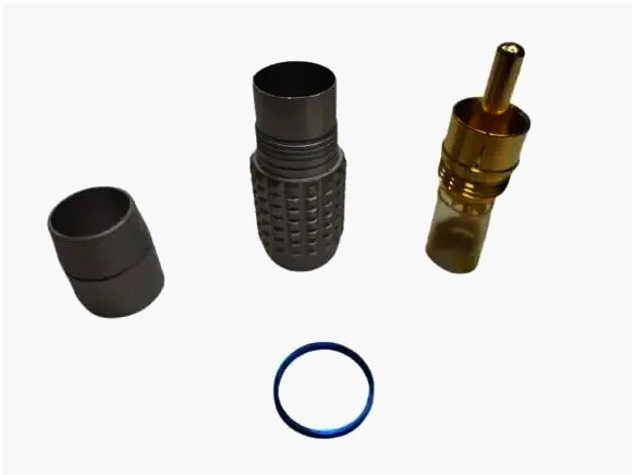 Кабель RCA Avvicon 1м, сріблястий корпус, позолочені контакти для підключення аудіо та відео