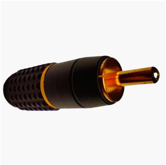 RCA штекер Avvicon 5 мм, позолочені контакти, алюмінієвий корпус, 1 м для аудіо/відео