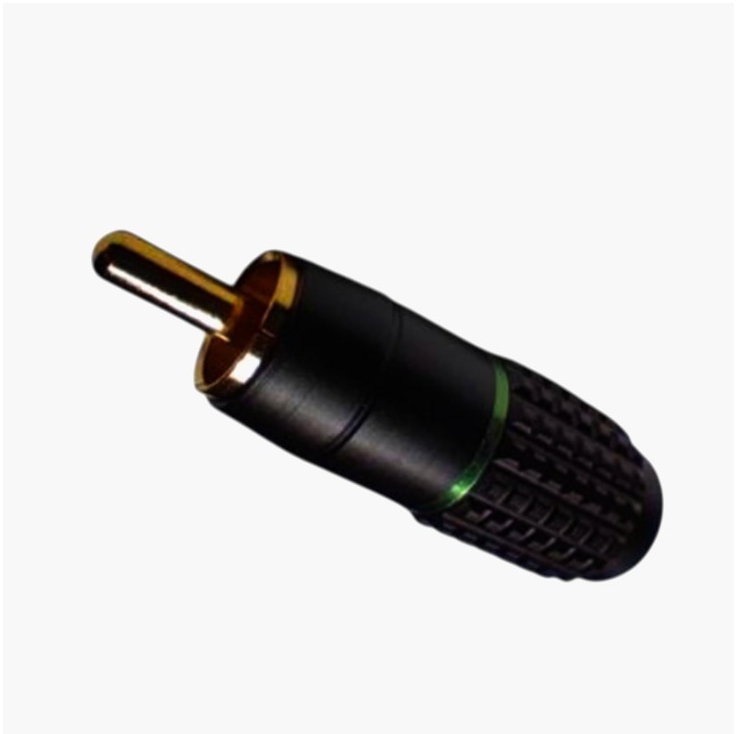 Кабельний роз'єм RCA Avvicon 5 мм, позолочені контакти, алюміній, для аудіо- і відеопристроїв