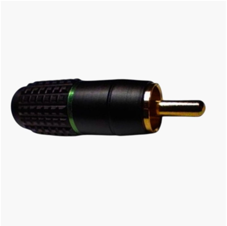 Аудиоразъем RCA штекер Avvicon, 5 мм, алюминий, позолоченные контакты, черный, для аудиосистем