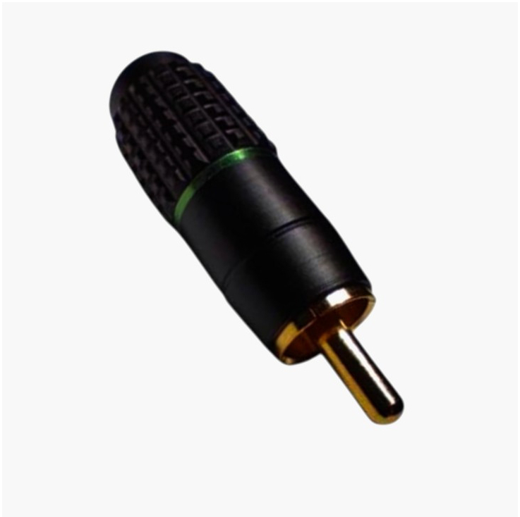 Аудиоразъем RCA штекер Avvicon, 5 мм, алюминий, позолоченные контакты, черный, для аудиосистем