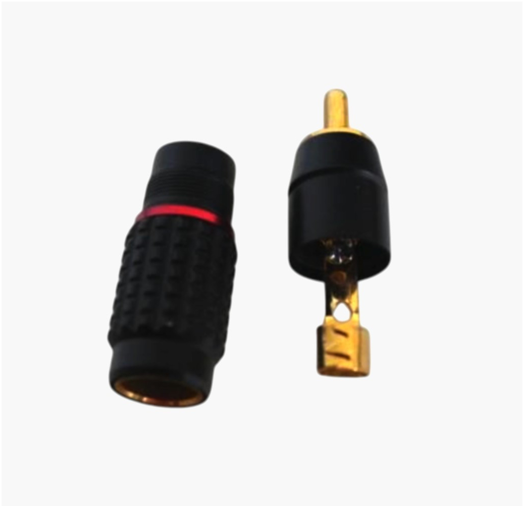 RCA штекер Avvicon AC-MR-37BR, алюміній, до 7 мм, позолочені контакти, для аудіо/відео систем