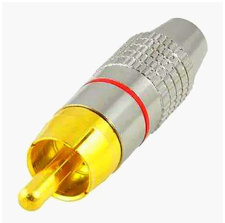 Штекер RCA AVVICON до 7 мм, позолочені контакти, алюмінієвий корпус, для аудіо/відео