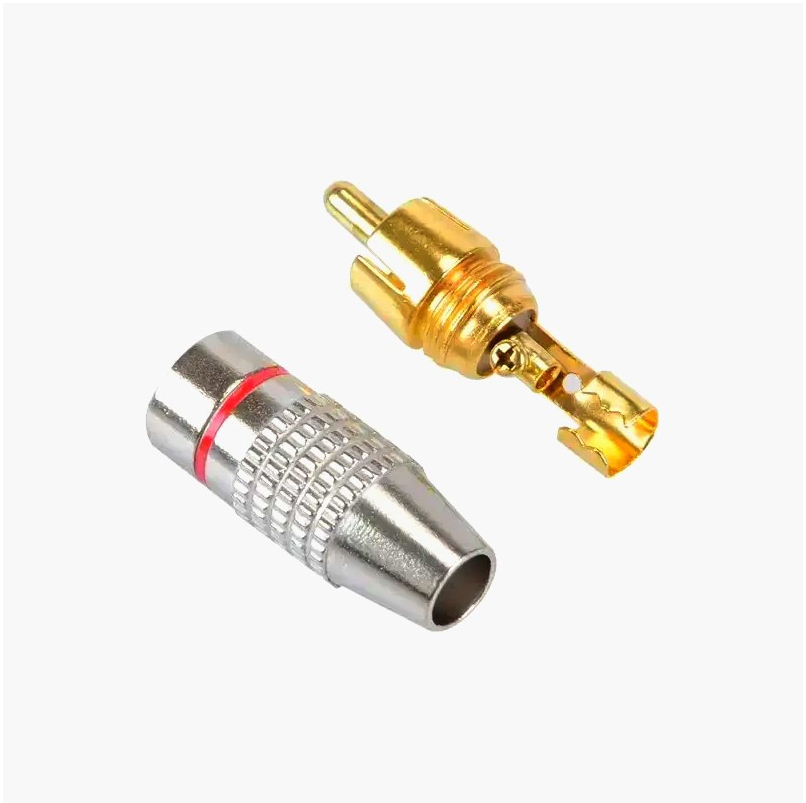 Штекер RCA AVVICON до 7 мм, позолочені контакти, алюмінієвий корпус, для аудіо/відео