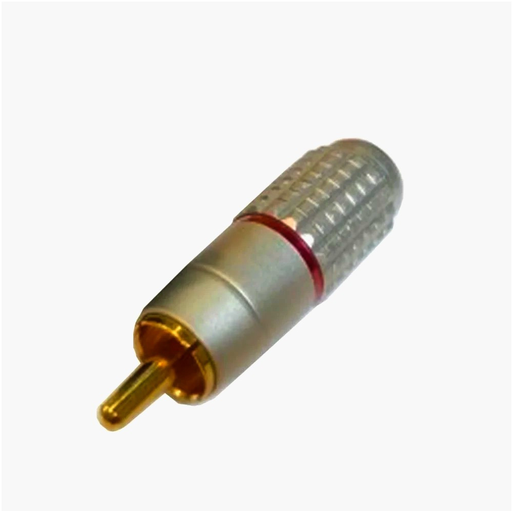 RCA штекер AVVICON 7 мм, алюміній, позолочені контакти, для аудіо і відео