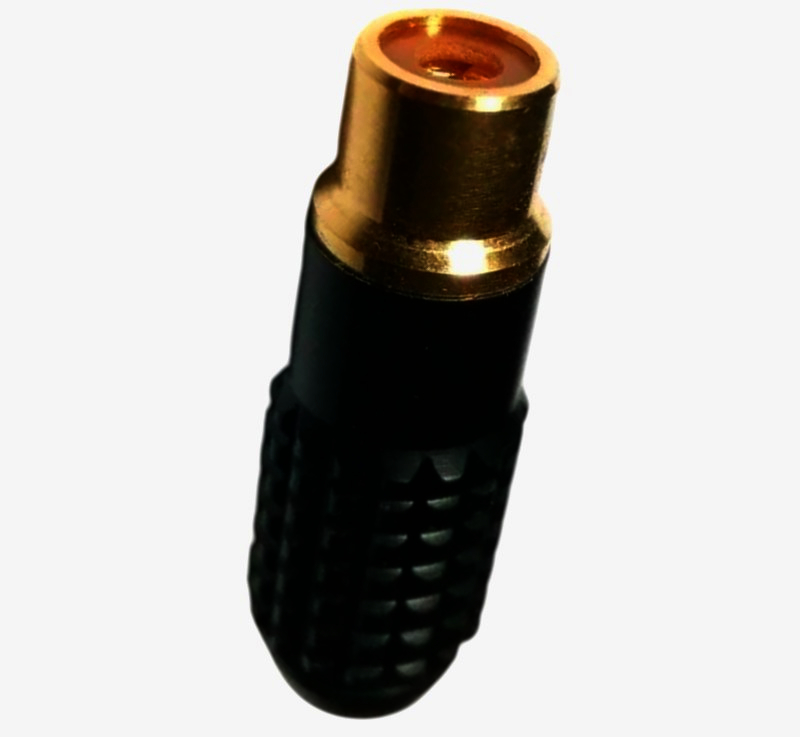 RCA роз'єм Avvicon AC-FR-35B, алюмінієвий, до 5 мм, позолочені контакти, для аудіо/відео обладнання