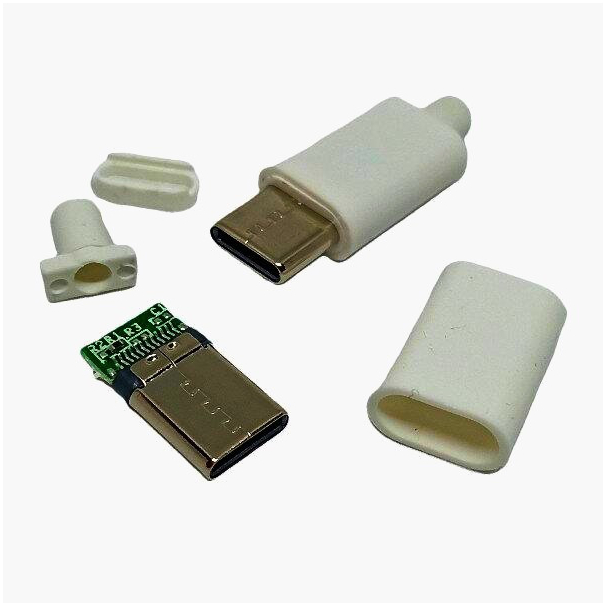 Раз'єм USB Type-C 24К для DIY, 1м, позолота, 4 контакта, висока якість, USB-CM01