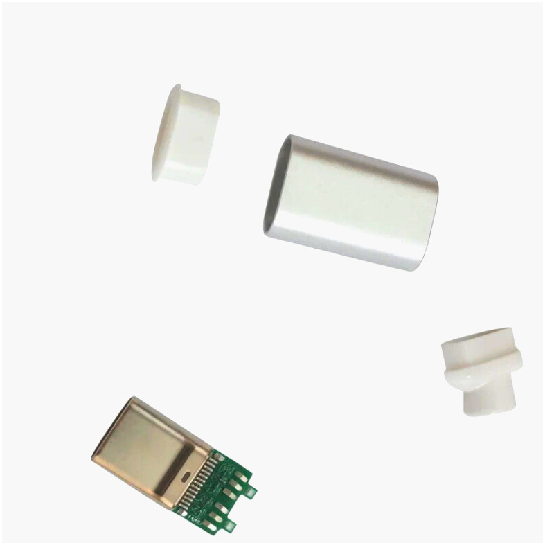 Раз'єм USB Type-C 8-контактний 24К позолота, металевий корпус, довжина 1м, для зарядки та передачі даних