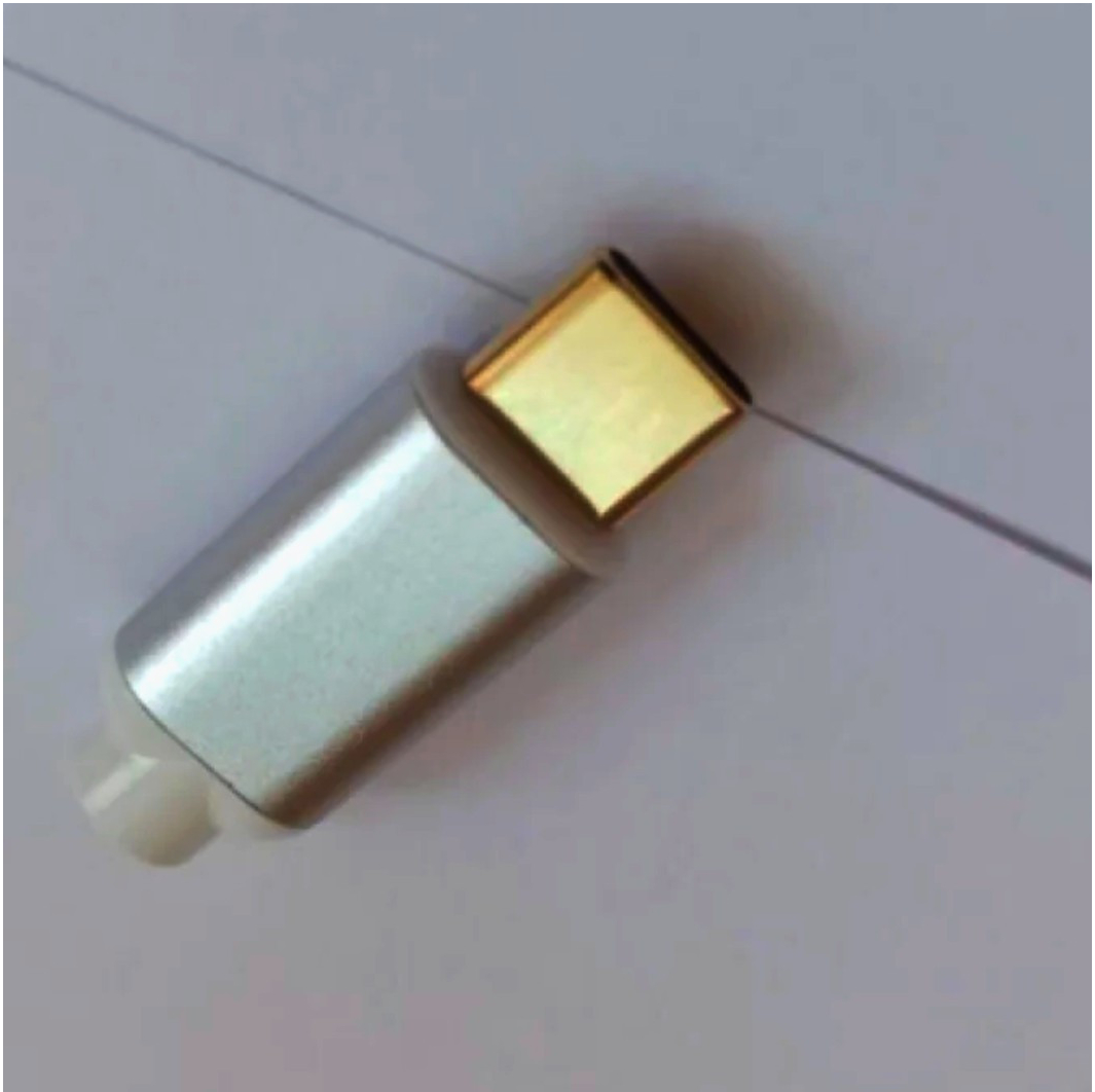 USB Type-C штекер I-Taki, 24K позолота, 8 контактов, металлический корпус, 1м для зарядки и передачи данных