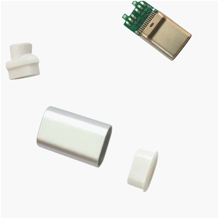 USB Type-C штекер I-Taki, 24K позолота, 8 контактов, металлический корпус, 1м для зарядки и передачи данных