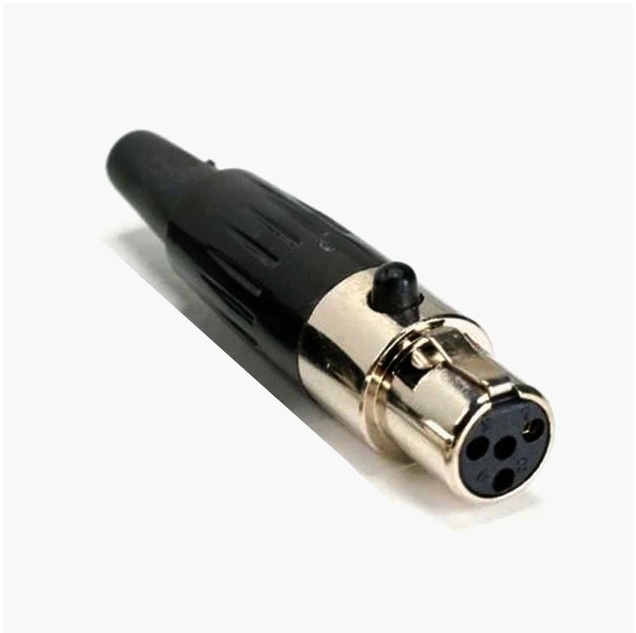 Кабельный разъем MOCO mini XLR 4 контакта, гнездо под пайку, для кабеля 2.0-3.5 мм