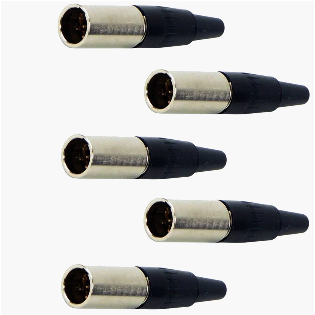 Штекер mini XLR 5-pin SA102-5P MOCO для аудіо та світлотехніки, пайка, компактний, висока якість