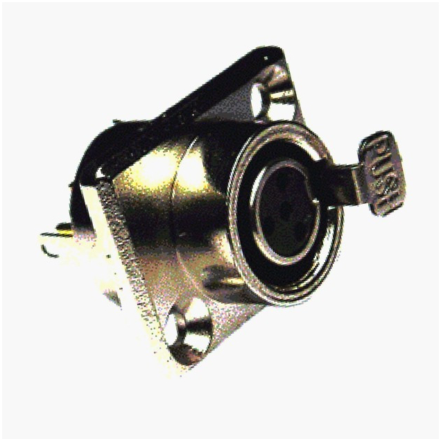 Панельний роз'єм MOCO mini XLR 4 контактний, метал, 2 отвори, для аудіообладнання