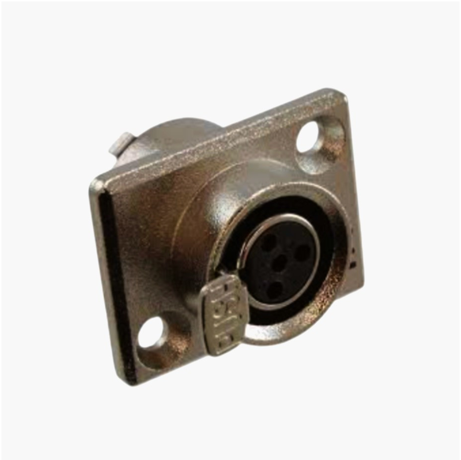 Панельний роз'єм MOCO mini XLR 4 контактний, метал, 2 отвори, для аудіообладнання