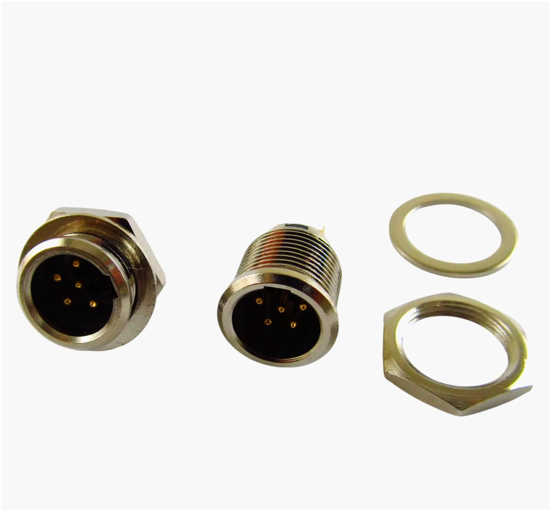 Разъем Mini XLR SA108-5P MOCO 5-контактный панельный для аудио и видео, 5A, 125-200В AC