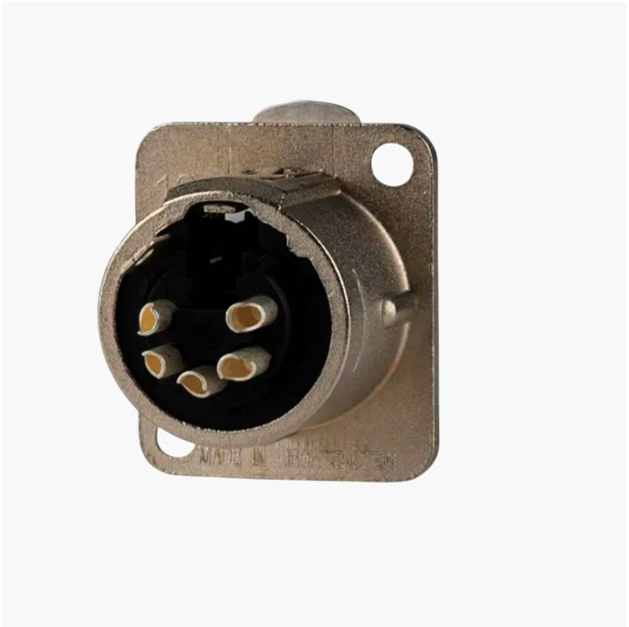 Разъем MOCO SA107-5P mini XLR 5-контактний панельний з фланцем для аудіо та відео обладнання