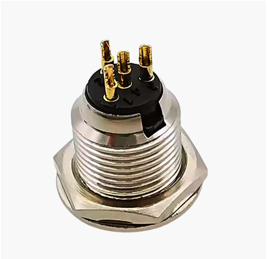 Панельный разъем MOCO mini XLR SA137-4P, 4 контакта, монтаж под пайку, металл