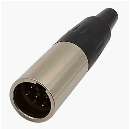 Раз'єм mini XLR MOCO SA102-6P 6-контактний штекер для мікрофонів, 1м