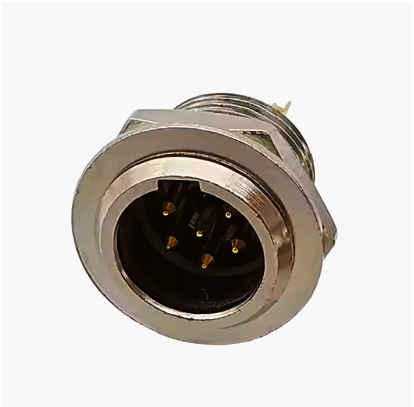 MOCO Mini XLR SA137-6P 6-контактний панельний роз'єм для аудіо, метал, надійне з'єднання