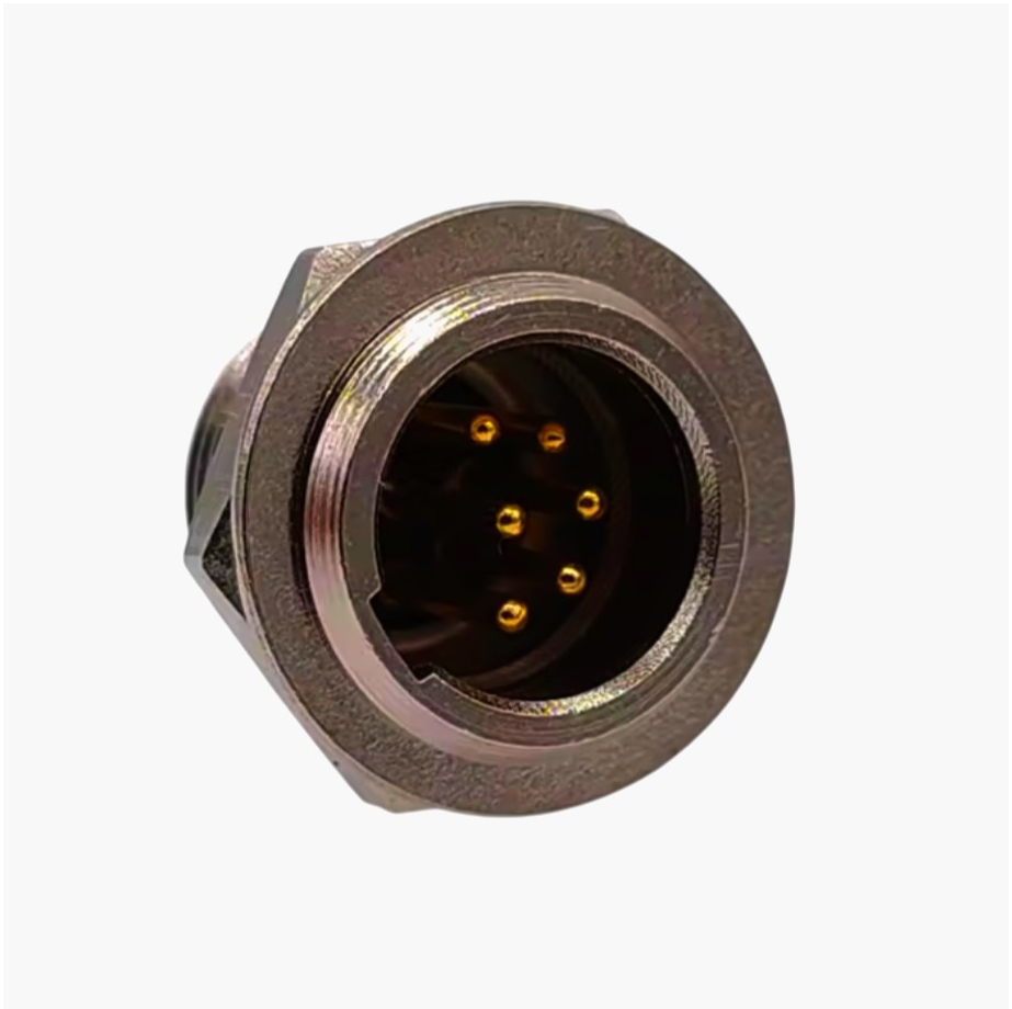 MOCO Mini XLR SA137-6P 6-контактний панельний роз'єм для аудіо, метал, надійне з'єднання