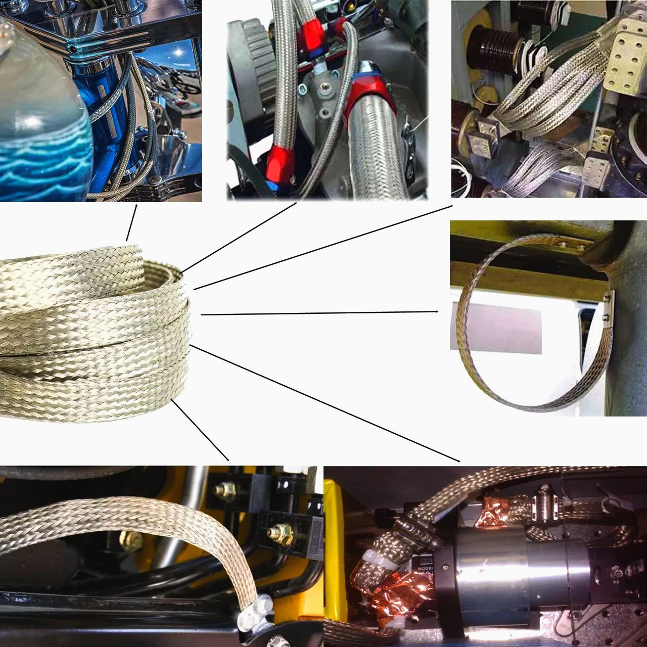 Flexo TC-025-9.8, мідна оплетка 25мм, екрануюча, 1м, лужена, для захисту кабелів