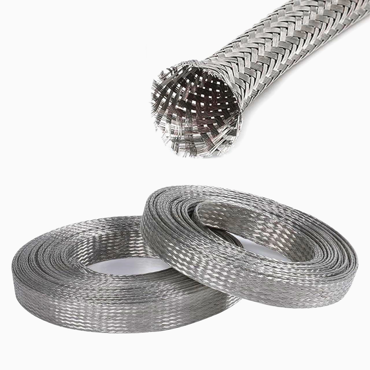 Flexo TC-025-9.8, мідна оплетка 25мм, екрануюча, 1м, лужена, для захисту кабелів