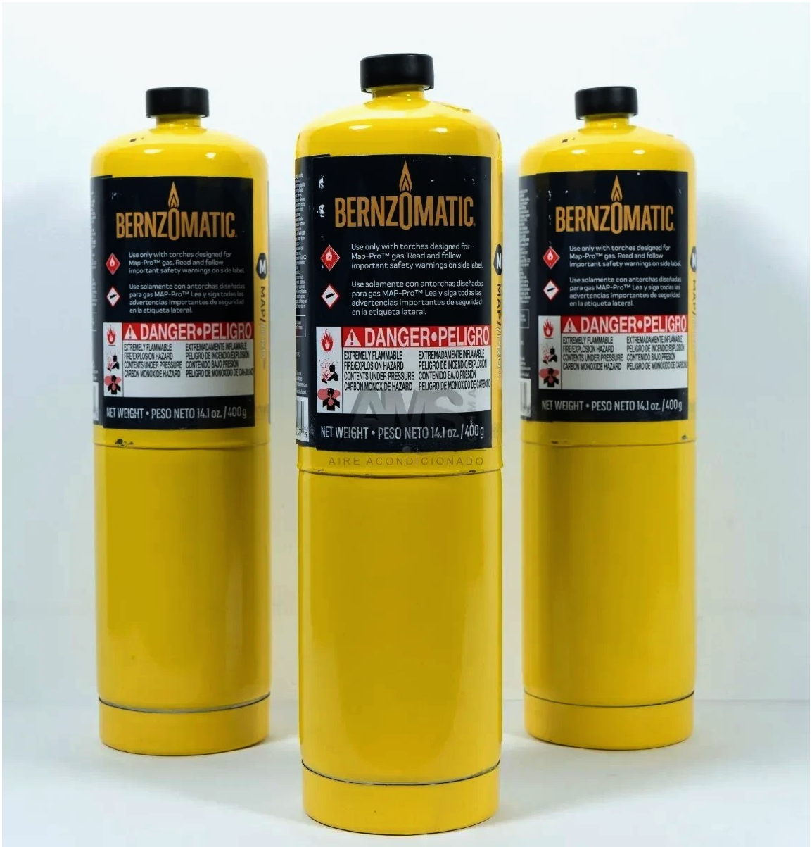 Газ MAPP Bernzomatic 400 г для пайки, ремонту металів, висока температура, США