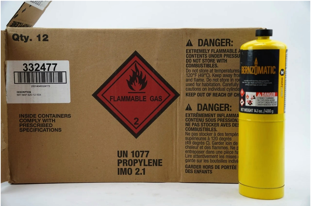 Газ MAPP Bernzomatic 400 г для пайки, ремонту металів, висока температура, США