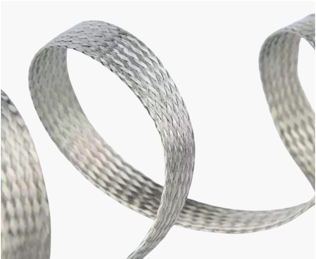 Flexo TC-040-21.7 - Кабельна оплетка з луженої міді, 40 мм, срібляста, 1 м, захист від ЕМП