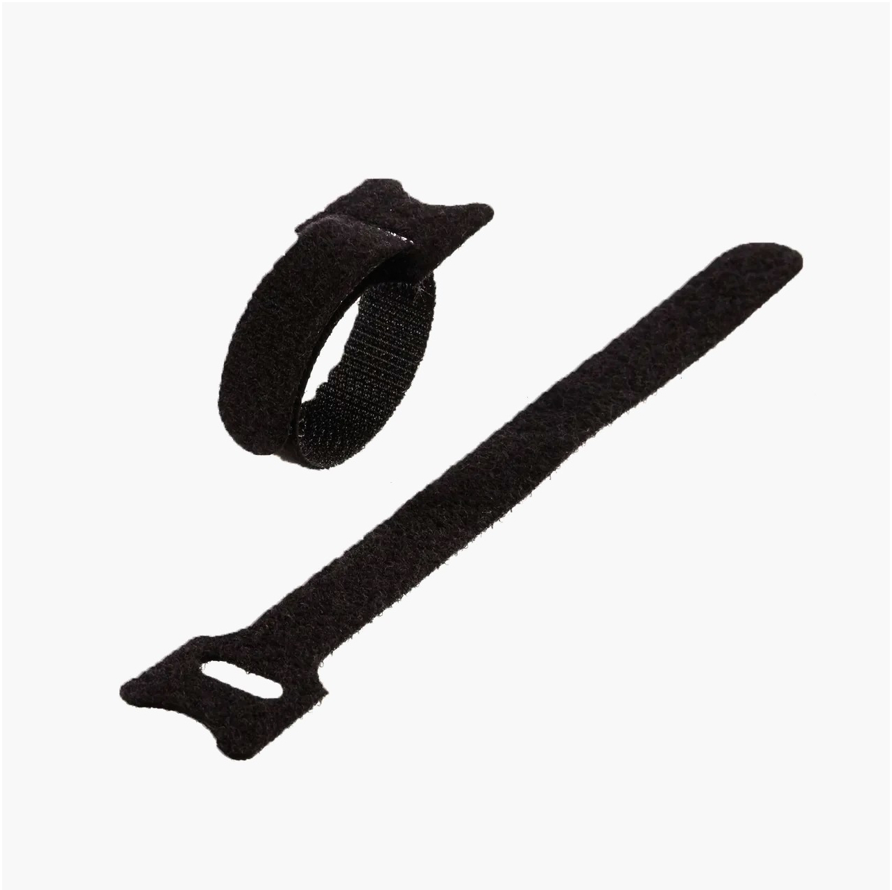 Фіксатор кабелів Techflex 305×13 мм, багаторазовий на липучці, чорний, для організації проводів