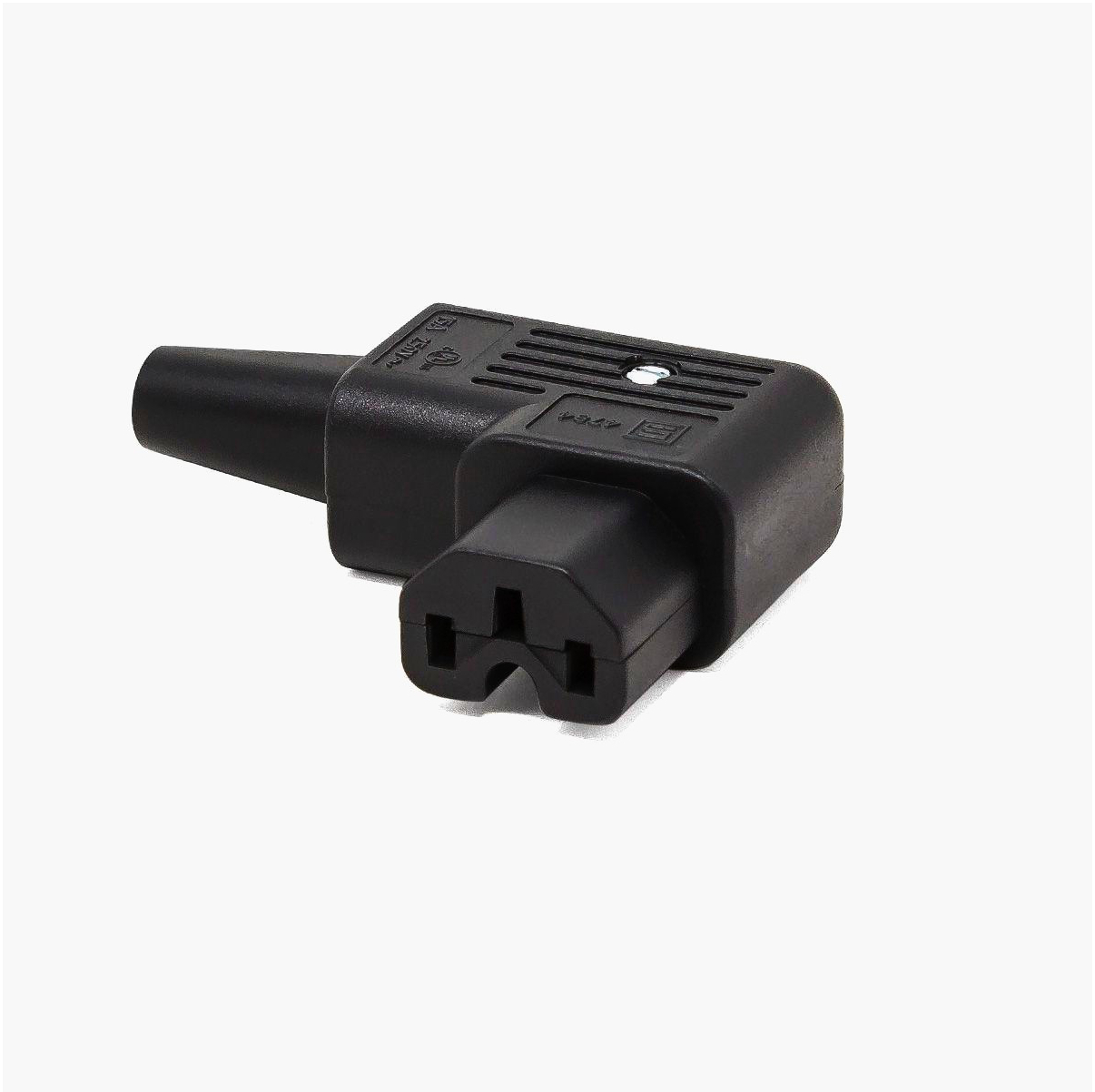 Разъем питания Schurter C13 угловой 3pin 10A 250V, термопластик, 1м для силовых кабелей
