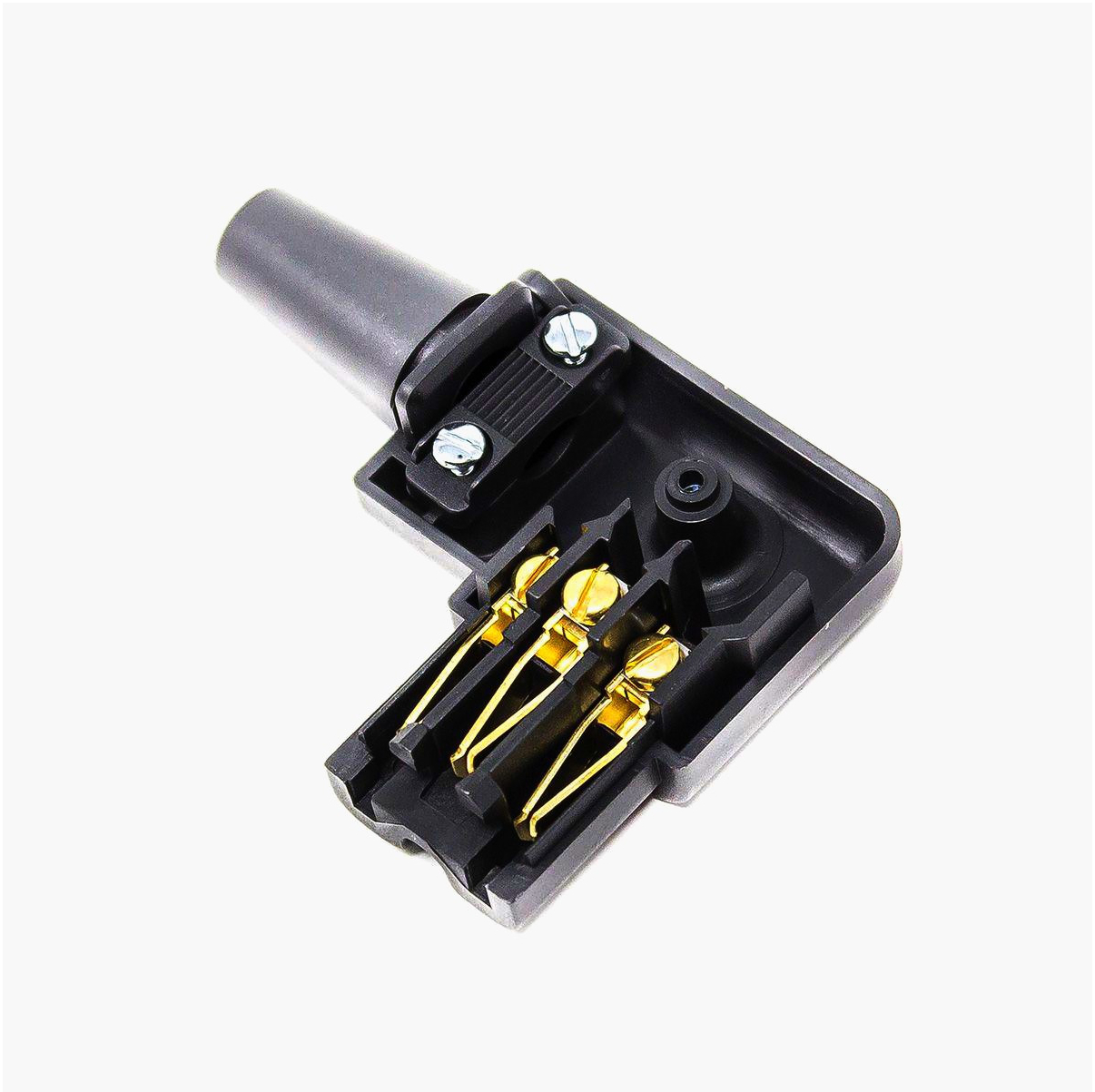 Разъем питания Schurter C13 угловой 3pin 10A 250V, термопластик, 1м для силовых кабелей