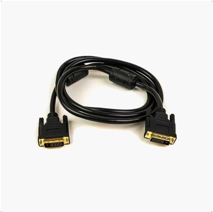 DVI-D Dual Link кабель 0.7м AWG26 для мониторов и проекторов, качественный, 5C, черный