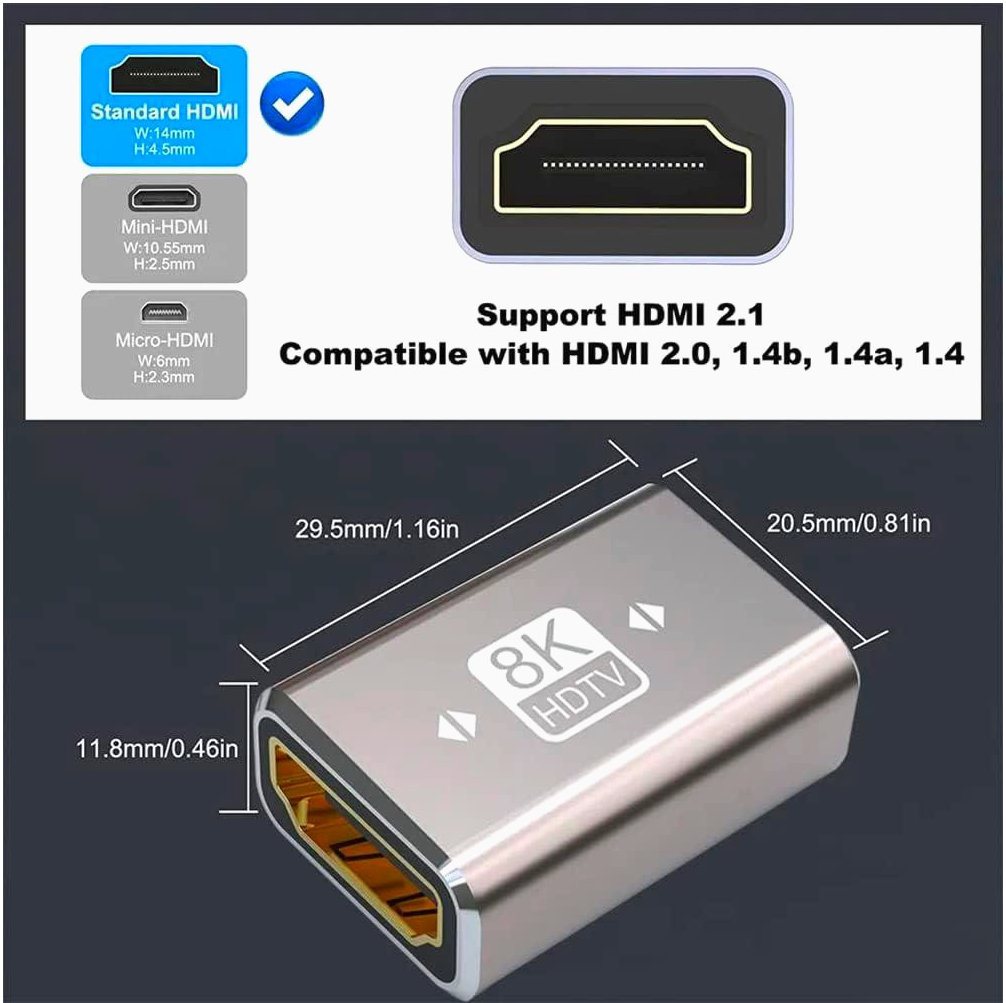 ADA HDMI 2.1 повторитель 8K, HDMI A в гнездо, без питания, для видео до 8K, Южная Корея