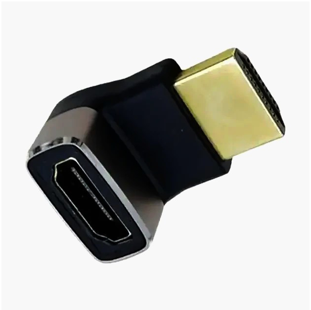 ADA HDMI 2.1 угловой адаптер (вверх) 4K 8K HDR, 1м - идеален для мультимедийных устройств