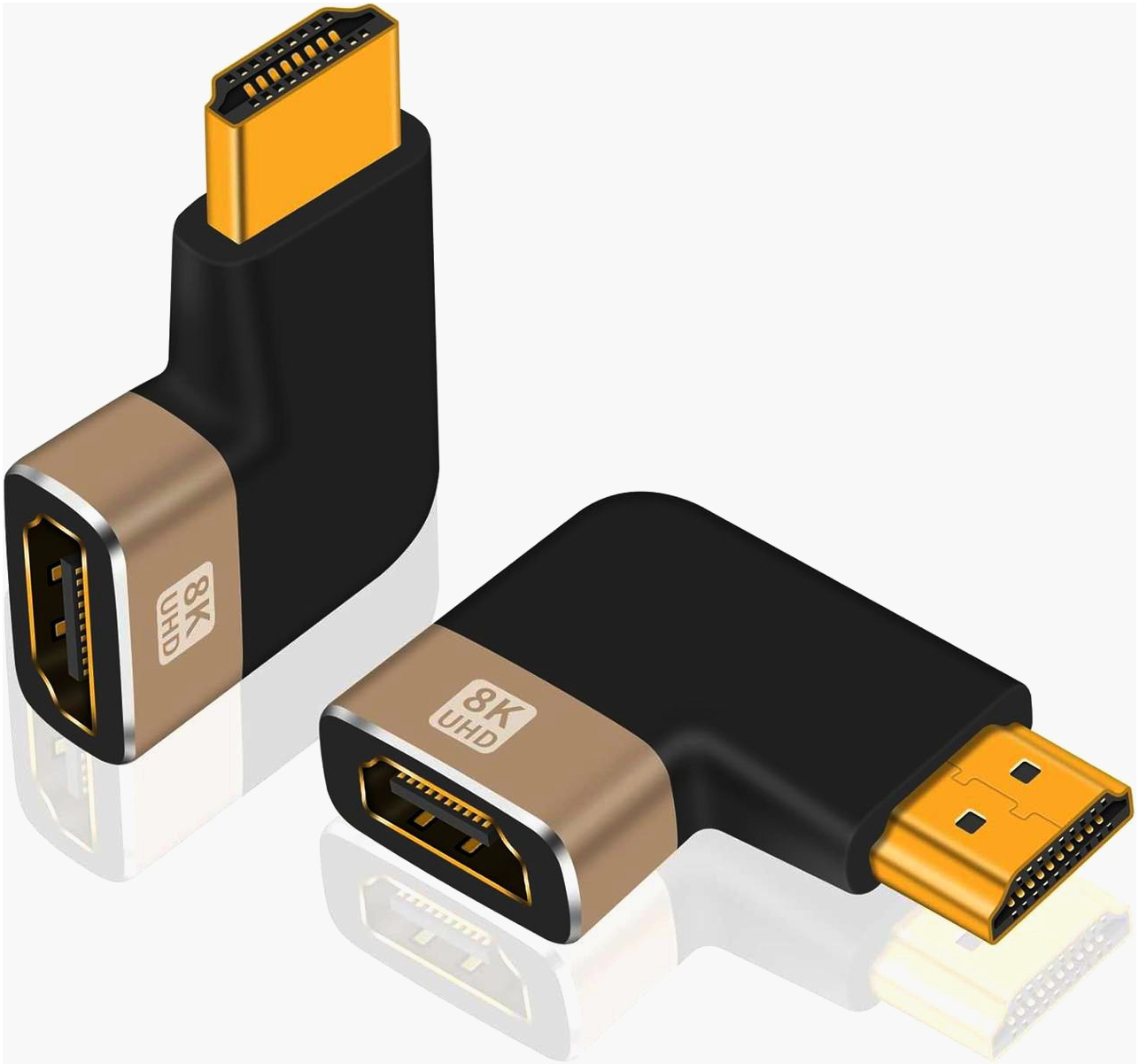 ADA HDMI 2.1 ALFM кутовий адаптер 90° гніздо-штекер, 4K/8K, для обмежених просторів