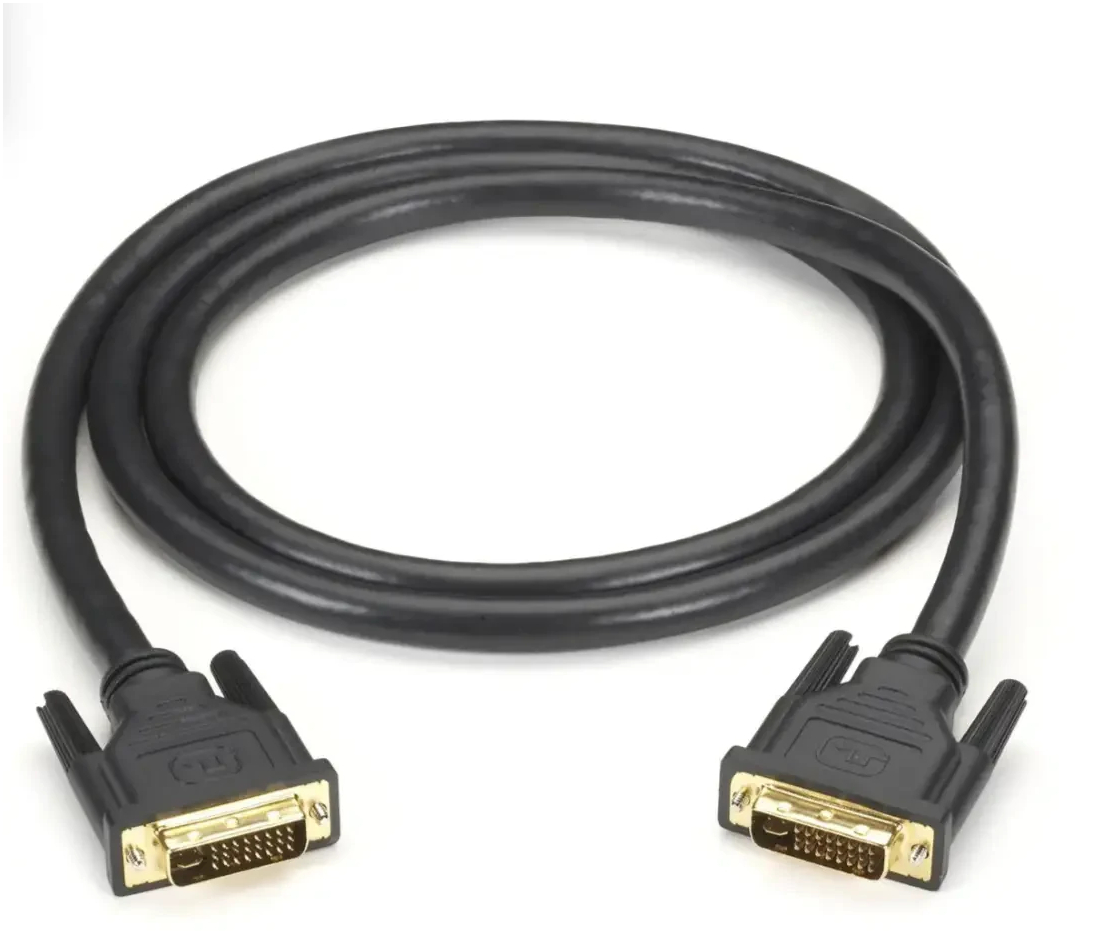 Кабель DVI-D Dual Link I-Taki 2.0 м, двухнаправленный, поддержка WQUXGA 3840x2400, черный