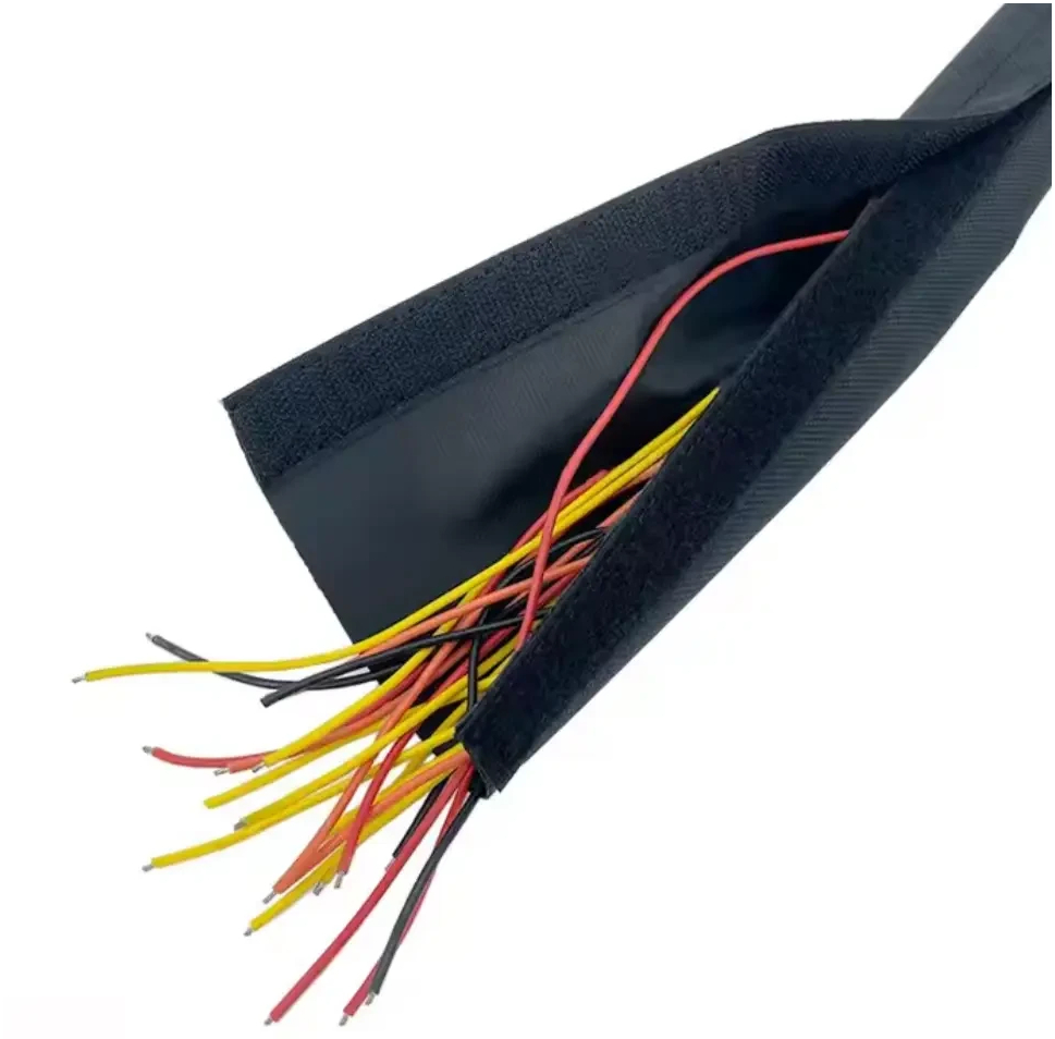 Кабельна оплетка Techflex Flexo Wrap 27.9мм, еластична на липучці, чорна, 1м, захист кабелів