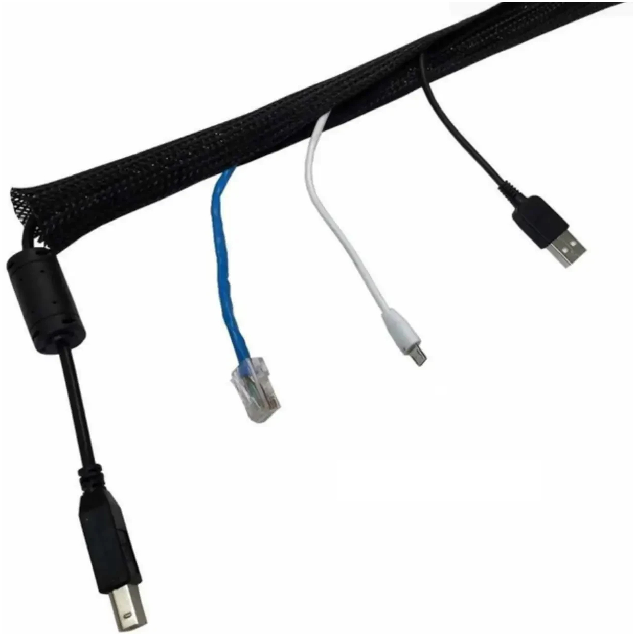 Кабельна оплетка Techflex Flexo Wrap 27.9мм, еластична на липучці, чорна, 1м, захист кабелів