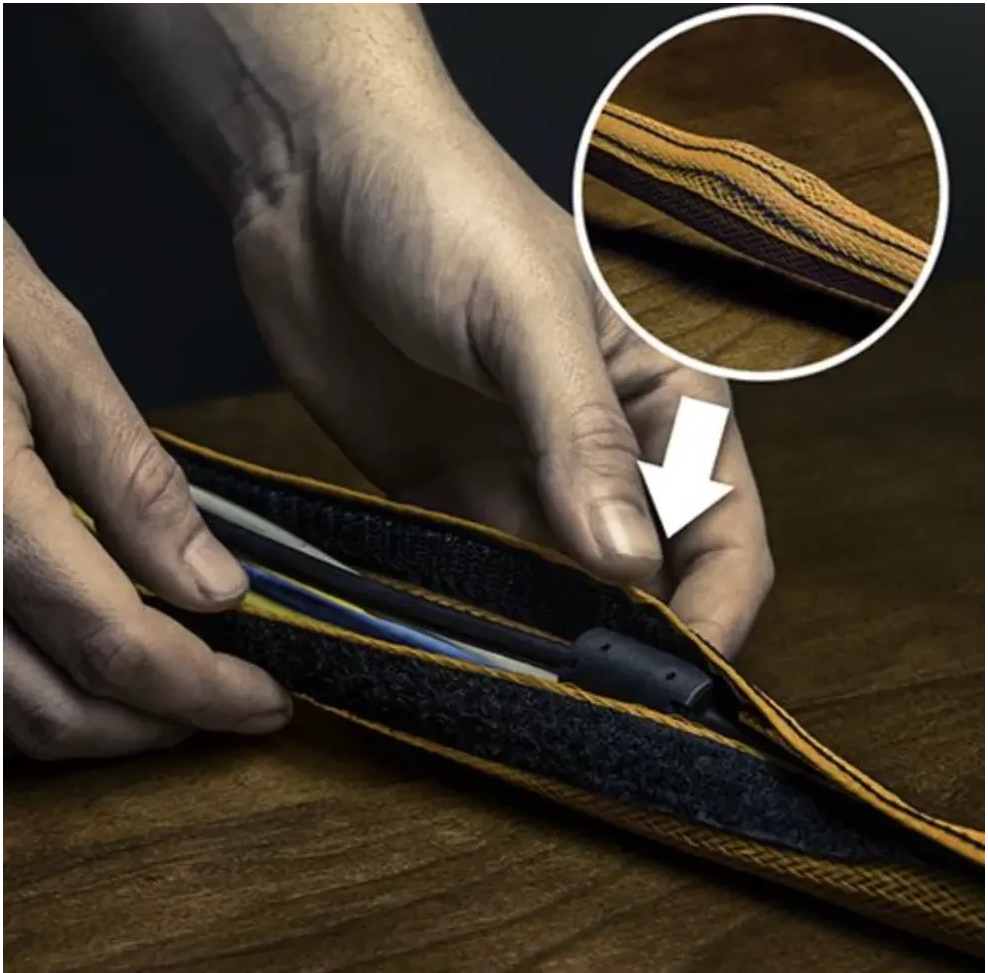 Кабельна оплетка Techflex Flexo Wrap (27.9 мм, 1 м), Еластична з застежкою-липучкою Velcro