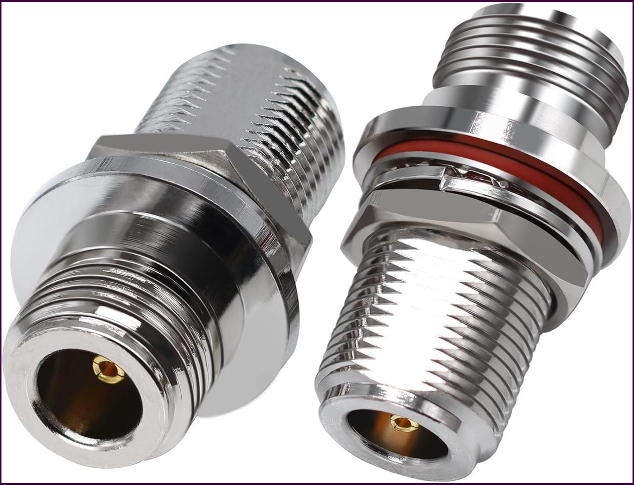 Премиум адаптер N(N) female с золоченым контактом, 50 Ом, до 6 ГГц, надежное соединение для безупречного сигнала