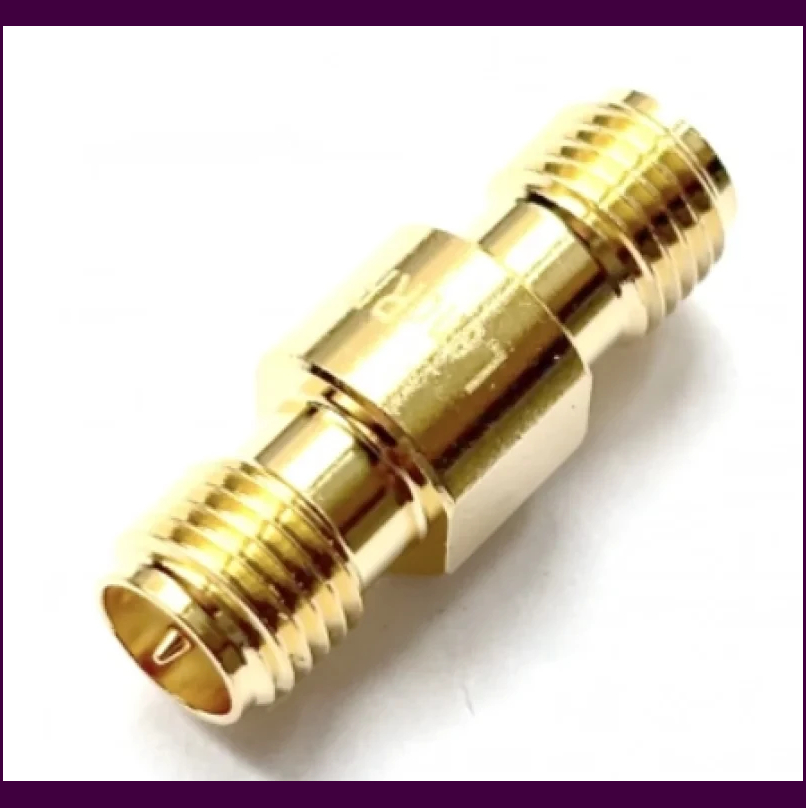 Профессиональный RF адаптер Leno SMA-RP-SMA, 50 Ом, частотный диапазон DC – 6 ГГц, два female разъема.