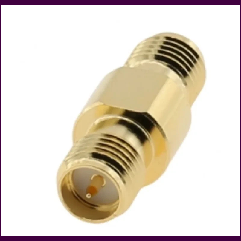 Профессиональный RF адаптер Leno SMA-RP-SMA, 50 Ом, частотный диапазон DC – 6 ГГц, два female разъема.