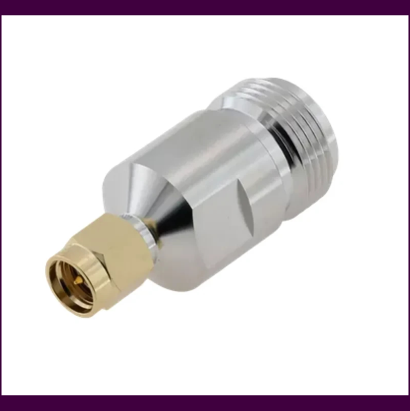 Коаксиальный адаптер Leno RF SMA male - N female, 9 ГГц, латунь, для подключения антенн и измерительных приборов