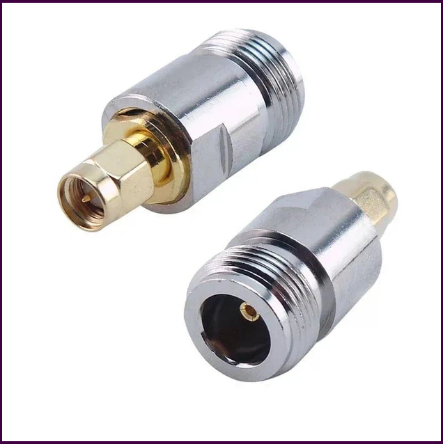 Коаксиальный адаптер Leno RF SMA male - N female, 9 ГГц, латунь, для подключения антенн и измерительных приборов