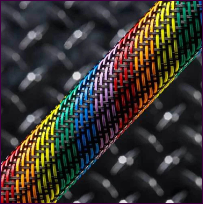 Оплетка Techflex FLEXO PET 0,95 см для захисту проводів, розтяжка 8-15,9 мм, оранжева, високо температурна (США)